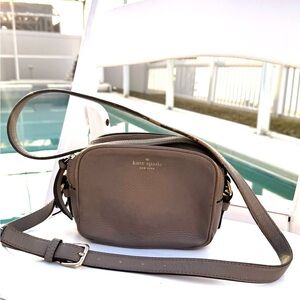 kate spade gray leather crossbody bag